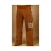 Women’s brown suede fringe pants with high V-shaped western waist