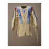 Woman's Sioux Western Native American Indian Suede Shirt With Beads Fringes WSWS24