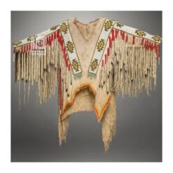 Woman's Sioux Western Native American Indian Suede Shirt With Beads and Fringes WSWS26