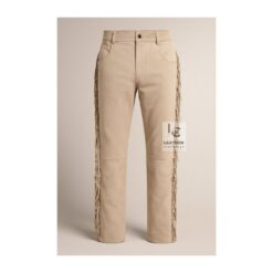 Woman's Western Beige Pant Native Indian Suede Leather Pant WSP21B