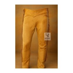 Woman's Western Brown Suede Fringes Pant WSP19