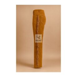 Woman's Western Brown Suede Fringes Pant WSP8B