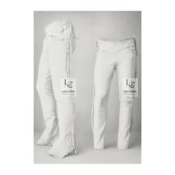Woman's Western Gray Suede Leather Fringes Pant WSP19D