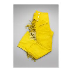 Woman's Western Yellow Suede Fringes Pant WSP119Y