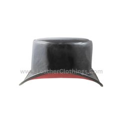 El Dorado Black Leather Top Hat with Red Lining | THRL2