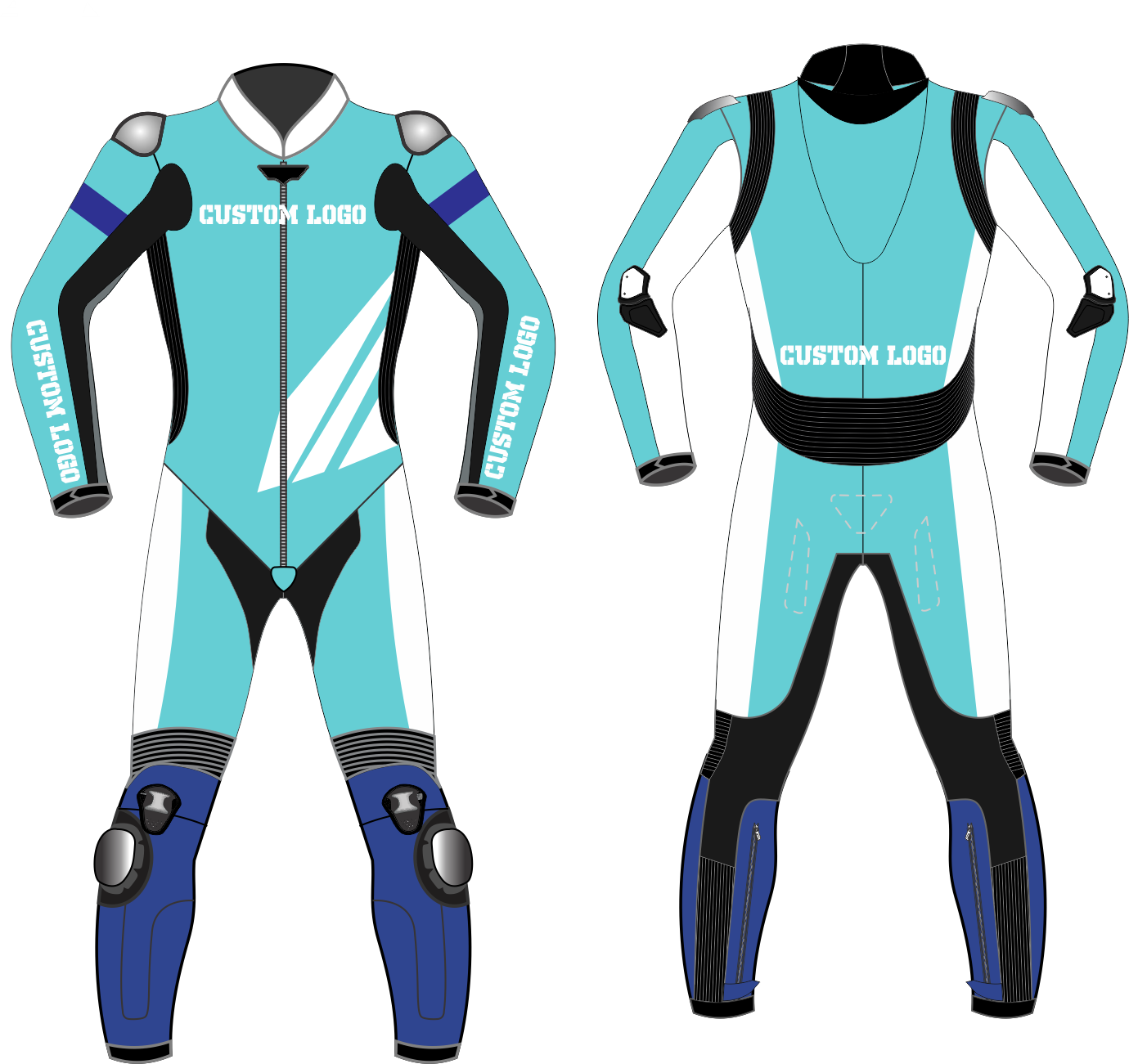 Custom MotoGP-Style Motorbike Leather Race Suit