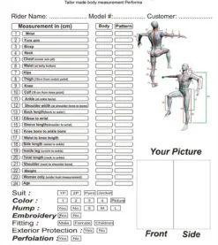 MotoGP Race Suit Size Guide