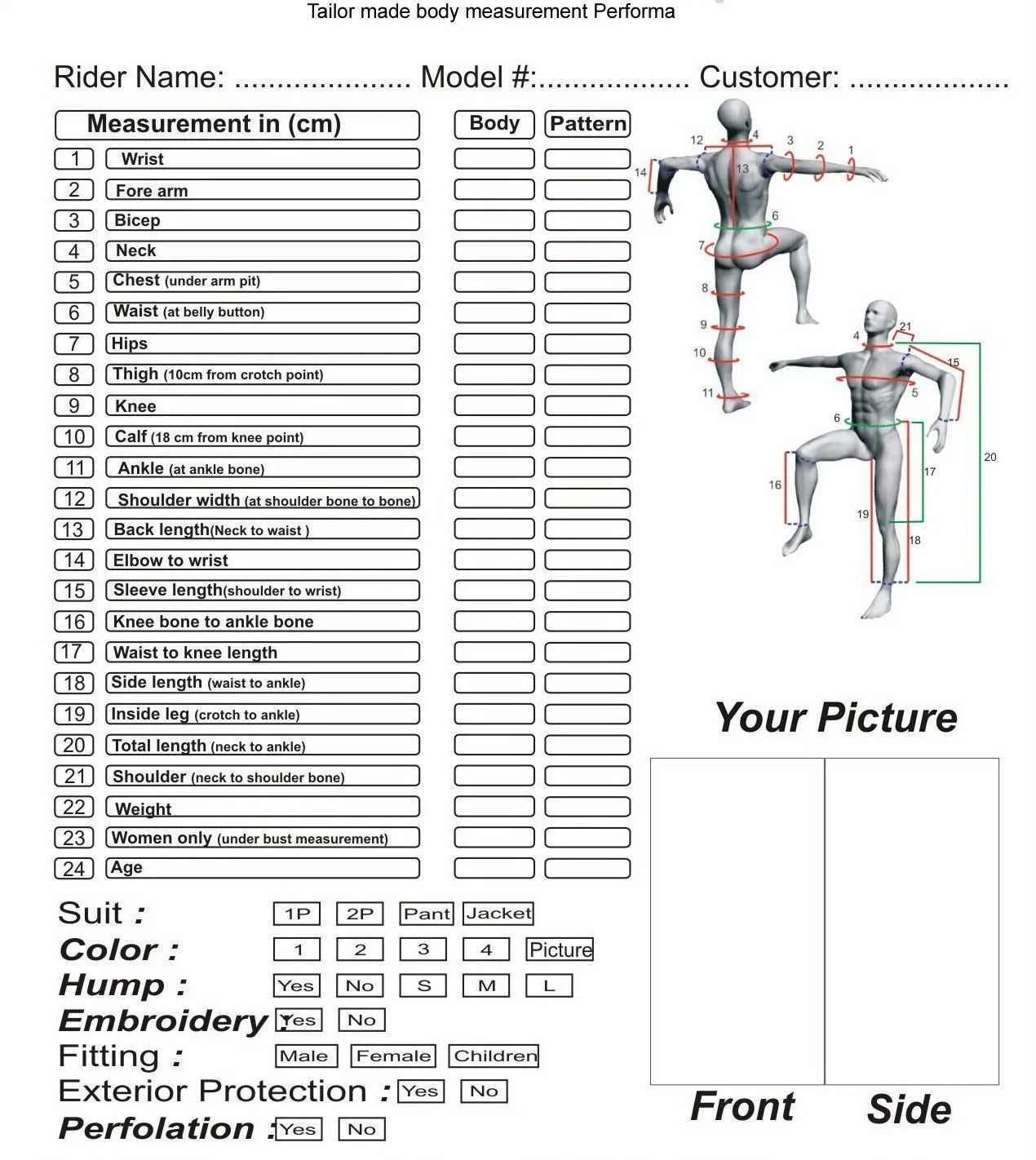 MotoGP Race Suit Size Guide