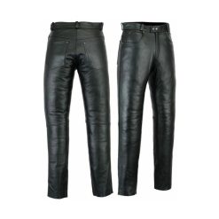 Men Black Leather Pant MLP0