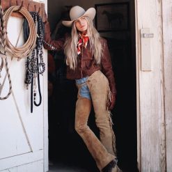 Womens Western Chaps with Fringe