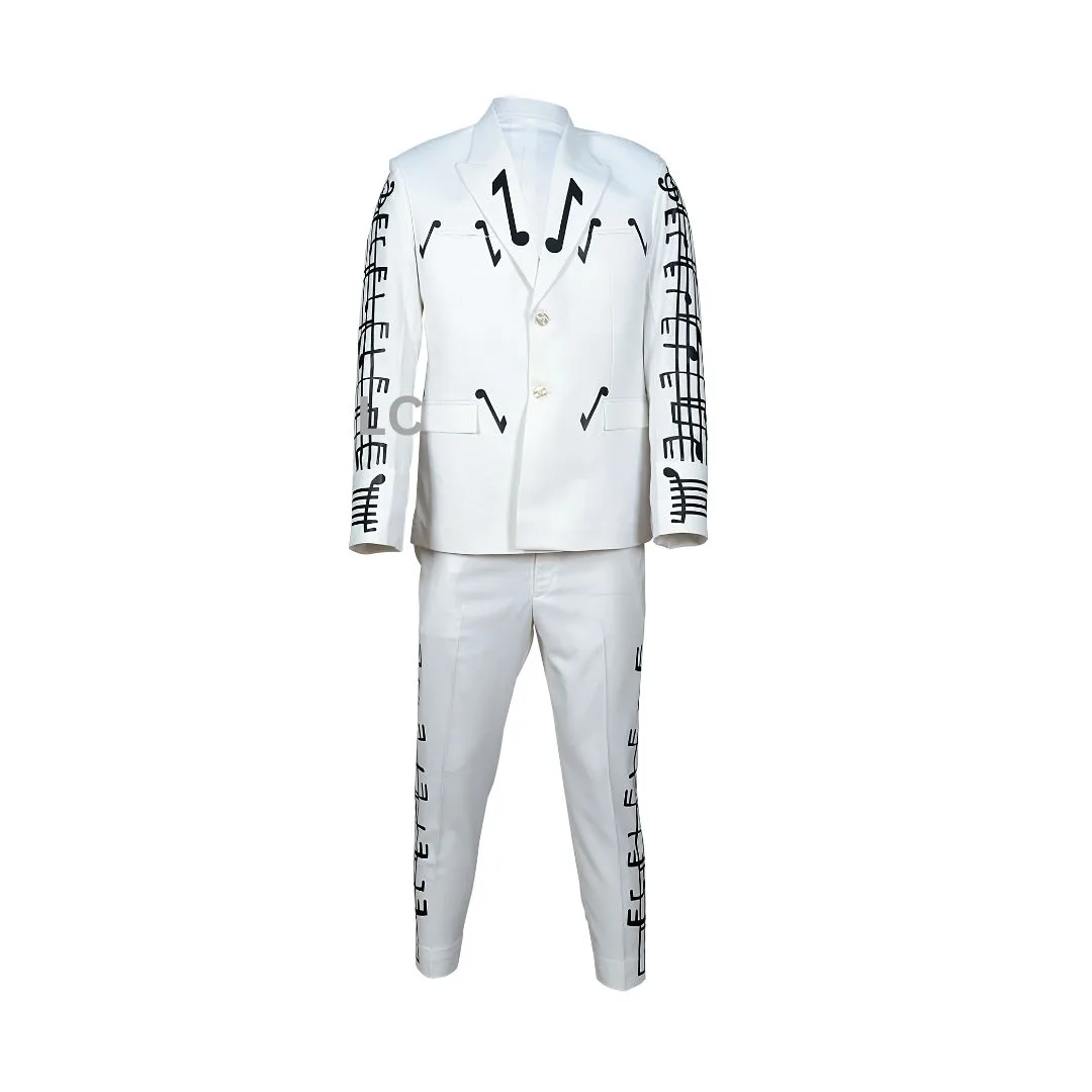 Hank William Suit - White Pant Coat Embellished Hank William Pant Suit White Pant Suit