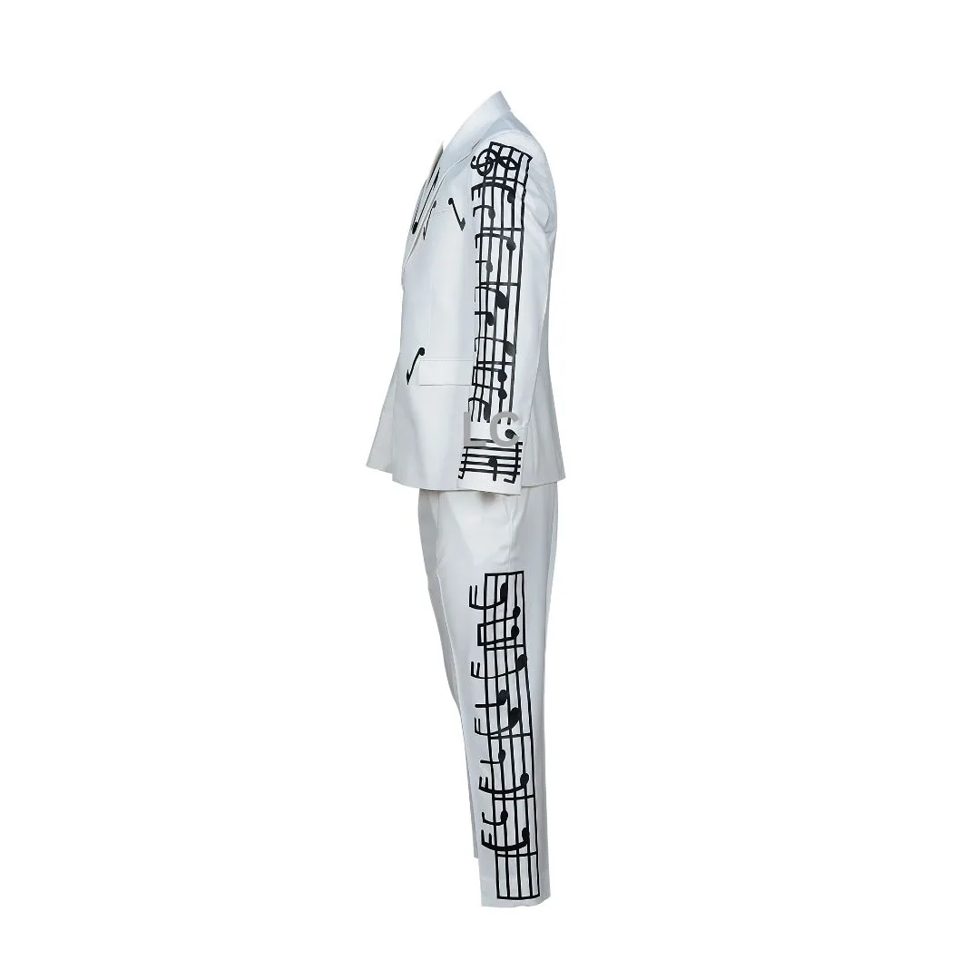 Hank William Suit - White Pant Coat Suit Embellished - (1)