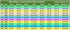 Pant Coat Size Chart