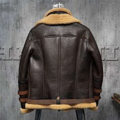 Alternative view of Men's B3 Bomber Aviator Jacket - Real Sheepskin Jacket | MSJ28
