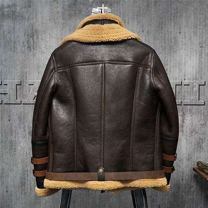 Men's B3 Bomber Aviator Jacket - Real Sheepskin Jacket | MSJ28 - Image 2