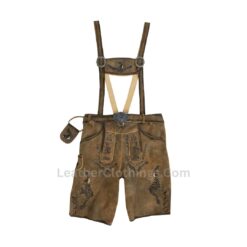 Brown Leather German Lederhosen for Men - LH12