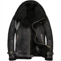 Men's B3 Bomber Aviator Jacket - Shearling Pilot Jacket