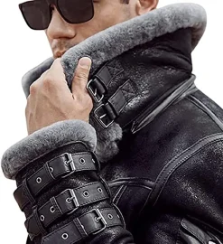 Alternative view of RAF Sheepskin Bomber Flight Jacket - Men's Pilot Jacket | MSJ13