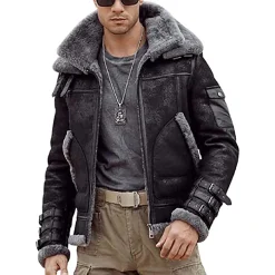 RAF Sheepskin Bomber Flight Jacket - Men's Pilot Jacket