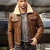 B-3 Sheepskin Leather Bomber Jacket - Winter Jacket