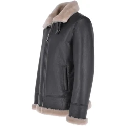 Alternative view of B3 Leather Bomber Jacket for Men's - Sheepskin Coat | MSJ23