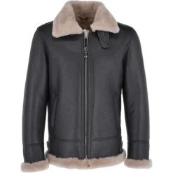 B3 Leather Bomber Jacket for Men's - Real Leather Sheepskin Coat 