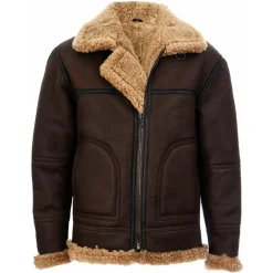 Mens RAF Shearling Aviator Jacket - Sheepskin Bomber Jacket for Men