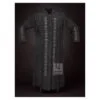 Women’s black suede western fringe long coat with decorative leather accents