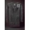 Black Fringe Suede Dress Womens - Handmade Western Boho Cowgirl Festival Outfit