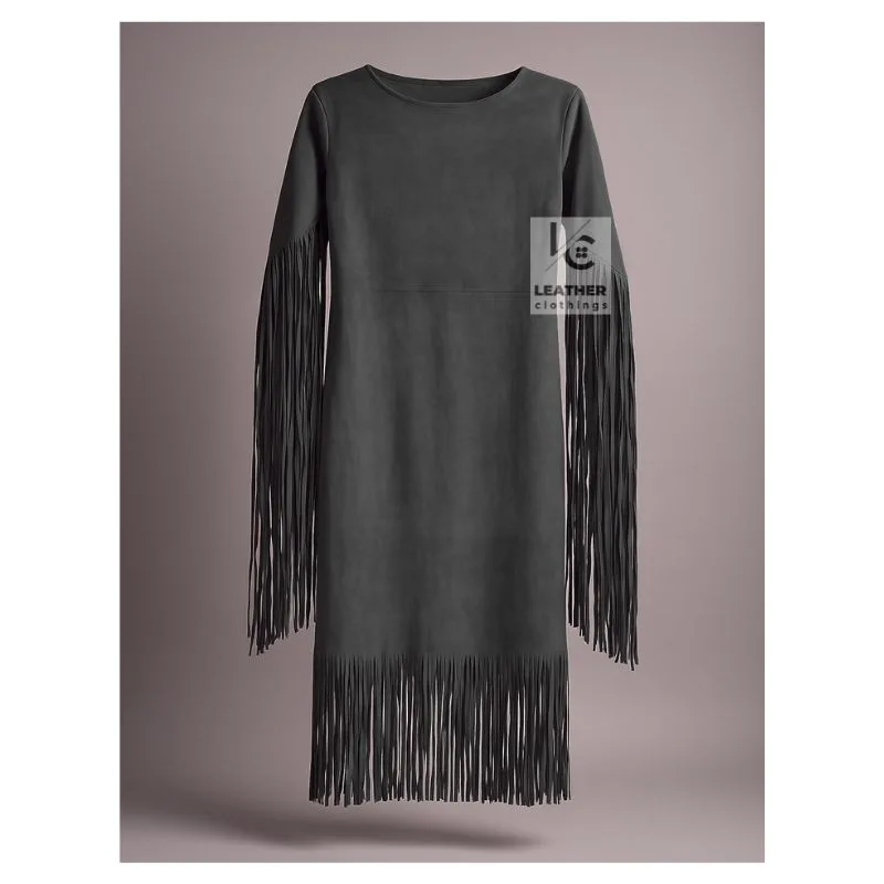 Powwow Regalia Dress with Fringes - Native American Style