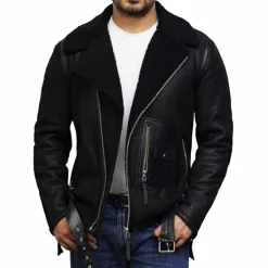 Men's Shearling Bomber Jackets - Aviator Jacket - Flight Jacket