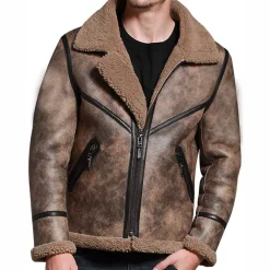 Men RAF B3 Sheepskin Bomber Jacket - Aviator Style
