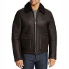 Real B3 Bomber Jacket Men - Shearling Jacket - Shearling Collar