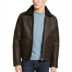 Alternative view of Real B3 Bomber Jacket Men With Shearling Collar | MSJ36
