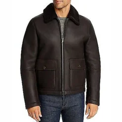 Real B3 Bomber Jacket Men - Shearling Jacket - Shearling Collar