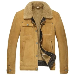 Men's Shearling Sheepskin Jackets - Bomber Jacket