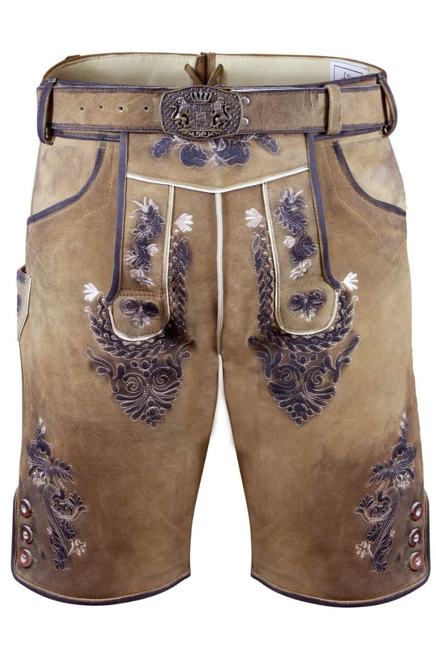 Handmade Bavarian Leather Lederhosen for Men - Vintage Lederhosen