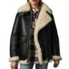 Stylish Shearling Jacket For Women - Aviator Flying Jacket 
