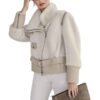 Womens B3 Bomber Shearling Jacket - Women’s Fashion Outerwear
