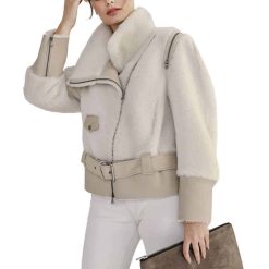 Womens B3 Bomber Shearling Jacket - Women’s Fashion Outerwear