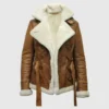 Womens Sheepskin Aviator Jacket
