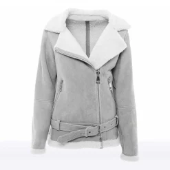 Womens B3 Shearling Leather Jacket