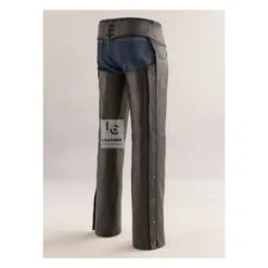 Men's Braided Leather Chaps - Motorcycle Chaps