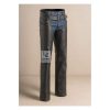 Men's Black Leather Chaps - Motorcycle Chaps