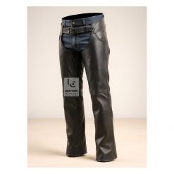 Men's Braided Leather Chaps - Motorcycle Chaps