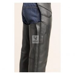Men's Braided Leather Chaps - Motorcycle Chaps