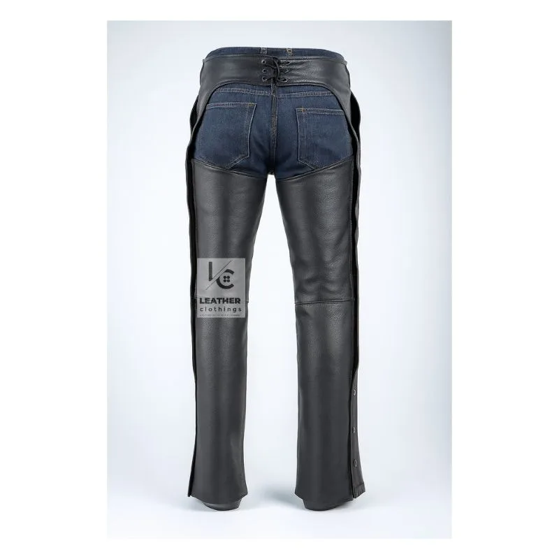 Men's Leather Motorcycle Chaps for sale | MLC6 - Image 2