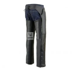 Alternative view of Stylish Black Motorcycle Chaps for Men | MLC8