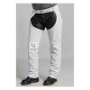 Mens White Leather Motorcycle Chaps for Sale