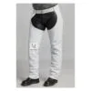 Mens White Leather Motorcycle Chaps for Sale